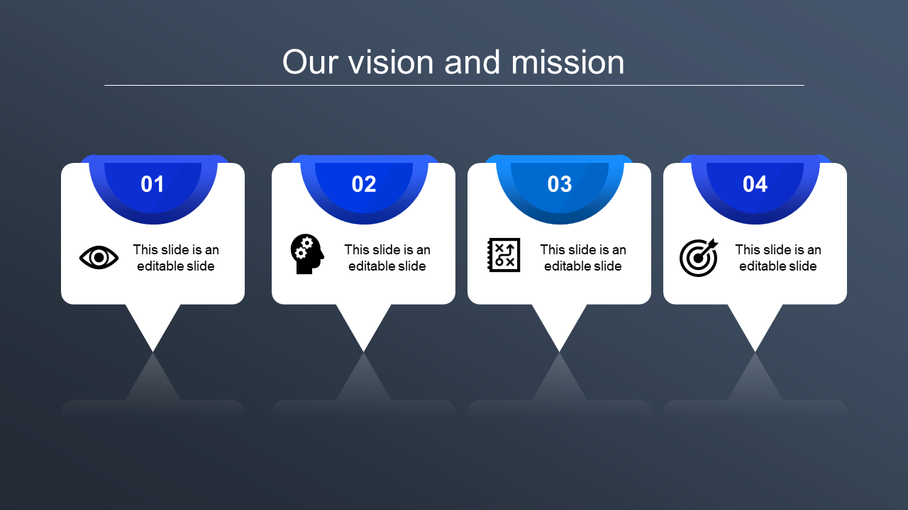 vision and mission ppt-our vision and mission-blue